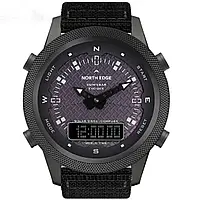 Мужские тактические часы North Edge Solar Compass — водонепроницаемые, солнечная зарядка, 50м / 5 BAR