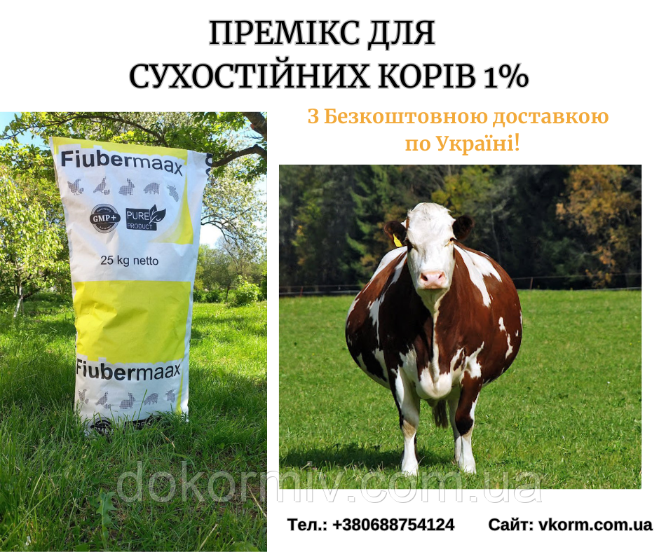 Шведський премікс 1% для сухостійних корів — здорове отелення та легкий запуск лактації