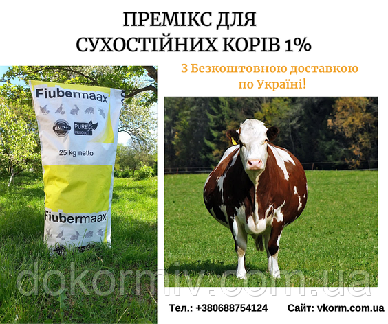 Шведський премікс 1% для сухостійних корів — здорове отелення та легкий запуск лактації, фото 1