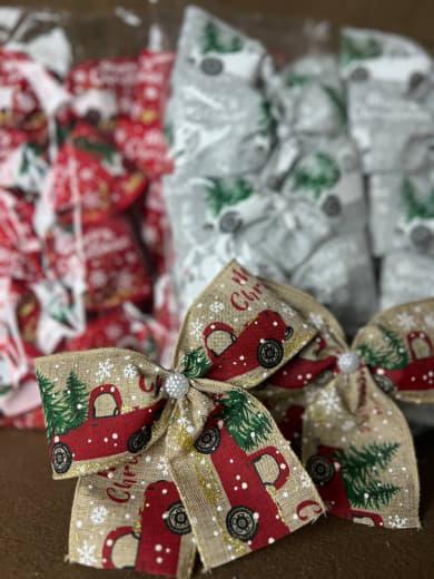 Новорічні Банти паковання 10 шт. 16 см цй12