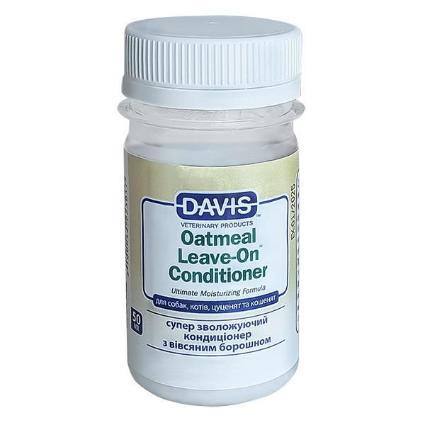 Супер зволожуючий кондиціонер для собак, котів, концентрат Davis Oatmeal Leave-On Conditioner вівсяне борошно (OLOCR50), фото 1