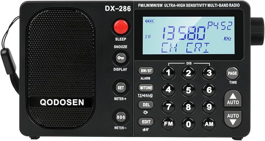 Qodosen DX-286 FM/MW/SW/LW Портативний радіоприймач