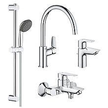 Набір змішувачів для ванної кімнати та кухні Grohe QuickFix Start Edge UA202501SK