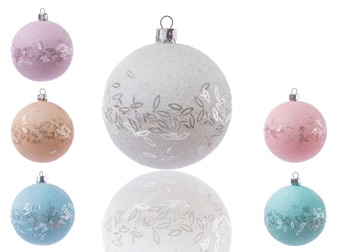 Ялинкова куля "Пастель Рис" 8см