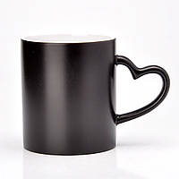 Чашка сублимационная хамелеон LOVE (черный)