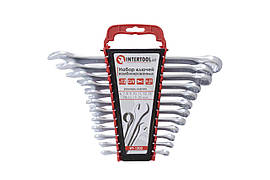 Набір рожково-накидних ключів Intertool 12 шт. (6-22 мм)