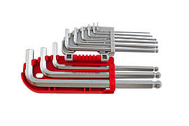 Набір шестигранних ключів Intertool 9 шт. з кулею Prof