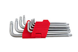 Набір Torx ключів Intertool 9 шт. Подовжені