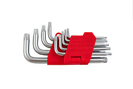 Набір Torx ключів Intertool 9 шт. з отвором