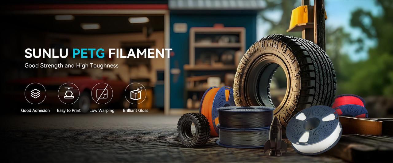 Filament for 3D-print SUNLU PETG 1.75mm 1kg new1