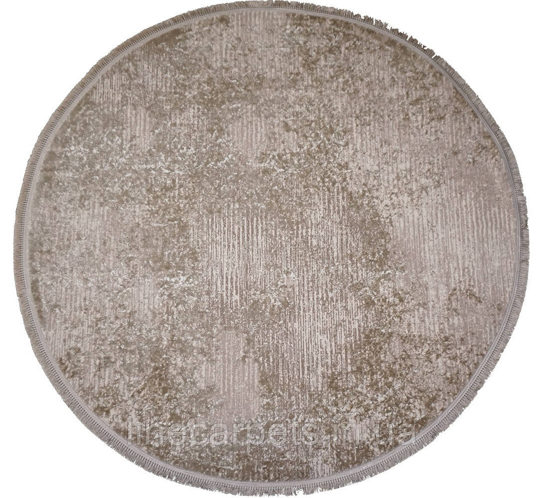 Сучасний круглий килим у бежевому кольорі LEVADO 03916A VISONE-IVORY, фото 1