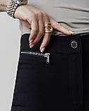 Штани жіночі скіні класика завужені 50 чорні, фото 4