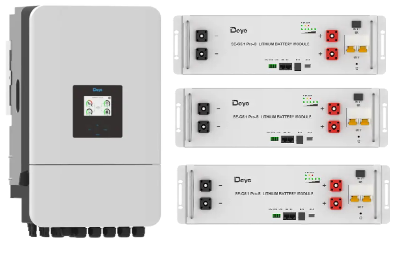 Комплект аварійного живлення інвертор Deye SUN-16K-SG05LP3-EU-SM2 + АКБ SE-G5.1 PRO-B 3шт