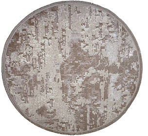 Сучасний круглий бежевий килим LEVADO 03889A L. BEIGE-WHITE