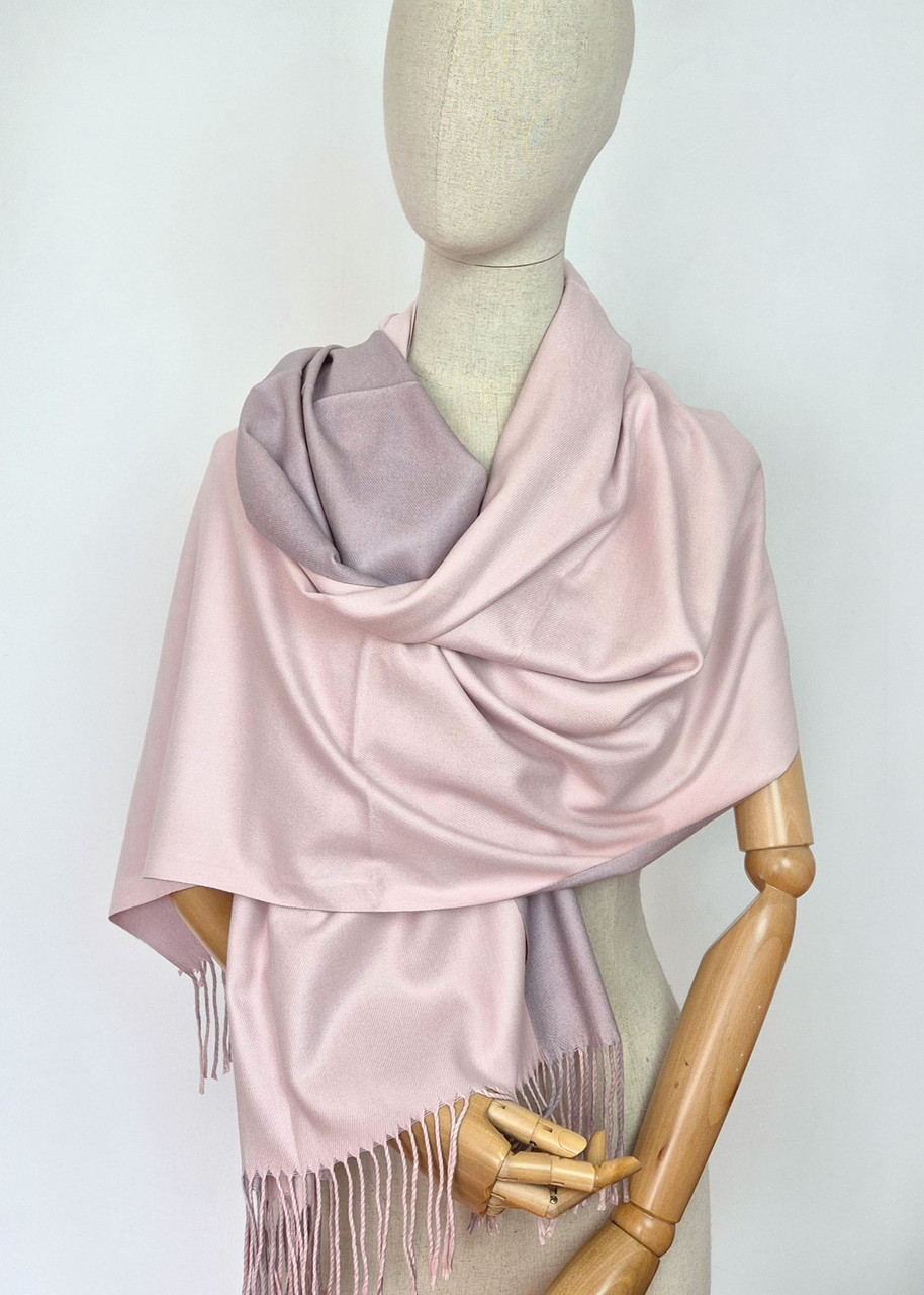 Шарф Палатин теплий кашеміровий двосторонній жіночий Лотта пудровий, фото 1