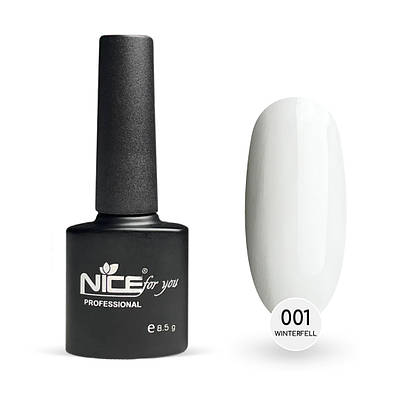 Гель-лак Nice for you Winterfell Basic №001 Білосніжний 8.5 г