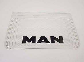 Бризковик задній MAN 400x650mm білий випуклий 3D (ЦІНА ЗА 2 ШТ)