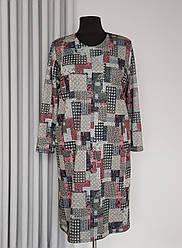 Жіноче трикотажне плаття з довгими рукавами і кишенями з 52 по 64 р