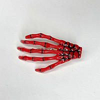 Шпильки для волосся Finding Заколка затискач для волосся кістлява рука скелета Хеллоуїн Червоний чорний 73 мм х 41 мм х 13 мм