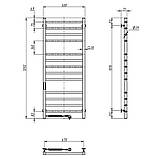 Рушникосушка електрична Flyme EF Quadro L (терморегулятор, таймер) ліве підключення, фото 8