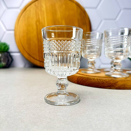 Набір чарок на ніжці під кришталь 6 шт 60 мл Візувій, фото 1