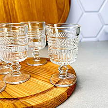 Набір чарок на ніжці під кришталь 6 шт 60 мл Візувій, фото 2