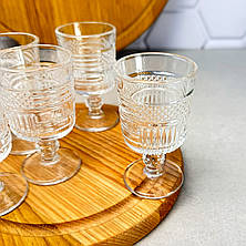 Набір чарок на ніжці під кришталь 6 шт 60 мл Візувій, фото 3