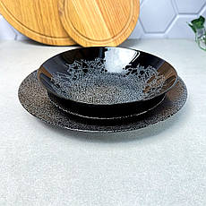 Чорна десертна тарілка 18 см Luminarc Zoe Black, фото 4