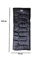Спальний мішок ,туристична ковдра 2 в 1 з можливістю з'єднання двох спальників 190x75 см Bass Polska BH 41991