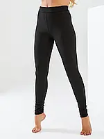 Жіночі лосини в рубчик висока посадка L 46/48р чорні