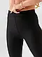 Жіночі лосини в рубчик висока посадка S 42/44р чорні - фото 4 - id-p2380742121