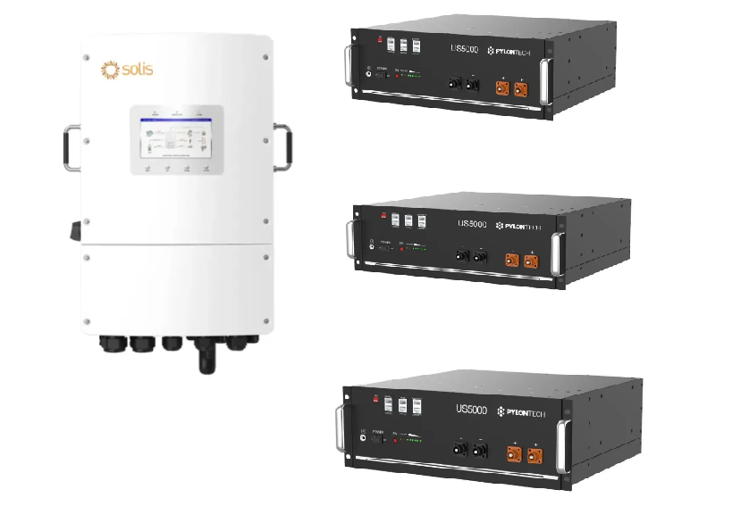Комплект безперебійного живлення інвертор SOLIS S6-EH3P12K-L 12 kW + АКБ Pylontech US5000 4.8 kW 3 шт.