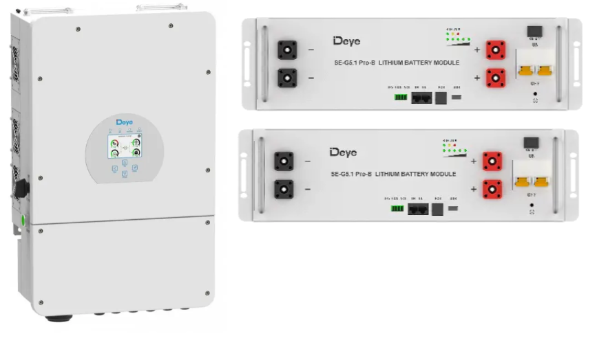 Комплект резервного живлення інвертор Deye SUN-8K-SG01LP1-EU + АКБ SE-G5.1 PRO-B 2 шт.