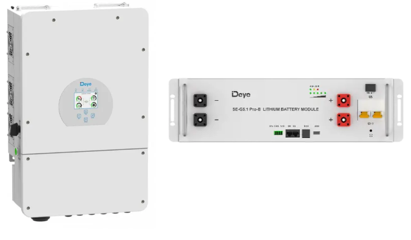 Комплект безперебійного живлення інвертор Deye SUN-6K-SG03LP1-EU + АКБ SE-G5.1 PRO-B, фото 1