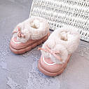 Дитячі домашні капці від 22 до 27 розмір кімнатні хутряні зимові капчики для дівчинки садочка будинку, фото 3