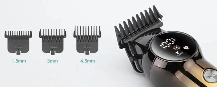 Машинка бездротова для стриження акумуляторна з дисплеєм і комплектом насадок VGR V 989