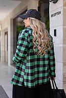 Рубашка в клетку на пуговицах красный черный синий 48-50, 52-54 (805)