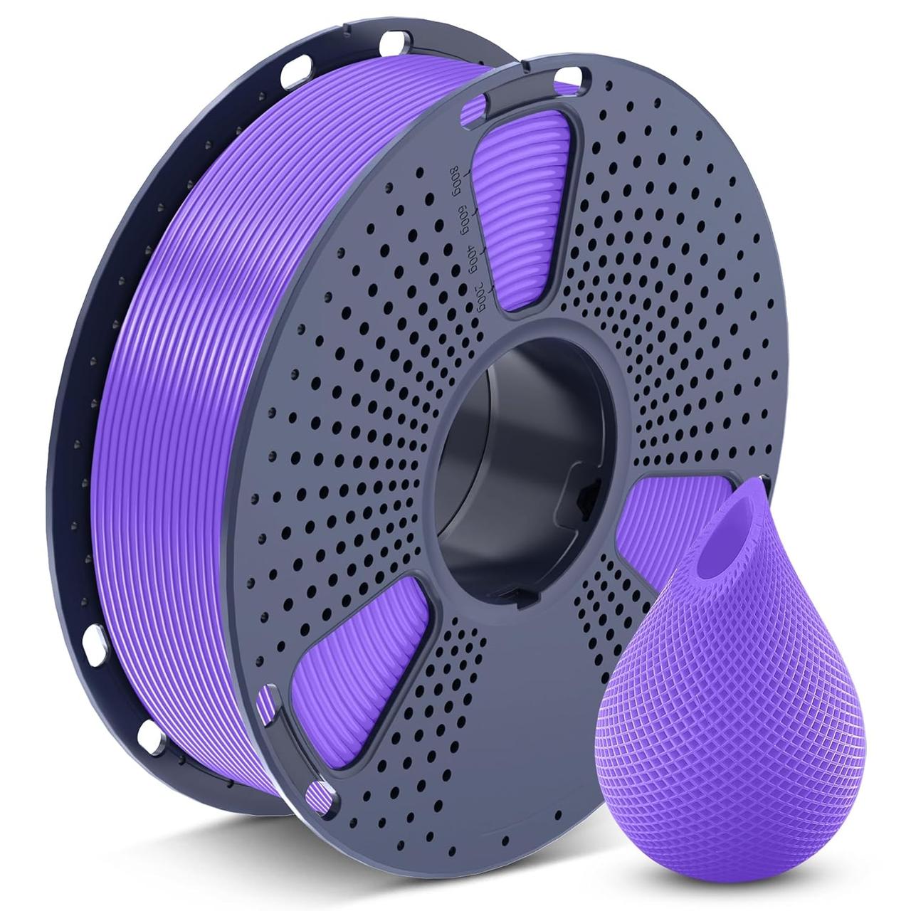 Пластик філамент для 3Д-друку SUNLU PETG Purple (08641111E), Reusable Spool, 1.75мм, 1кг, 230-260°C, Фіолетовий