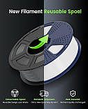 Пластик філамент для 3Д-друку SUNLU PETG  Navy Blue (08441220E), Reusable Spool, 1.75мм, 1кг, 230-260°C, Темно-Синій, фото 4