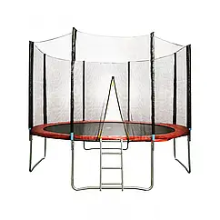Батут HSF 10FT (3 м) із захисною сіткою та драбинкою