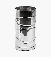 Коліно 0-90° (поворотне) ø100мм нерж. мм сталь AISI 304 димохідне неутеплене Версія-Люкс