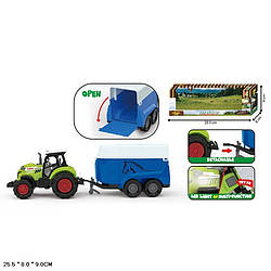 550-3 Р Трактор із причепом, звук, світло, на батарейках, у коробці