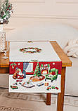 Доріжка на стіл Новорічна, 45x140 см., гобелен з золотим люрексом, фото 5