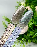 Crooz Світловідбиваючий топ опаловий Crystal Silver Top для нігтів, 8 мл, фото 6