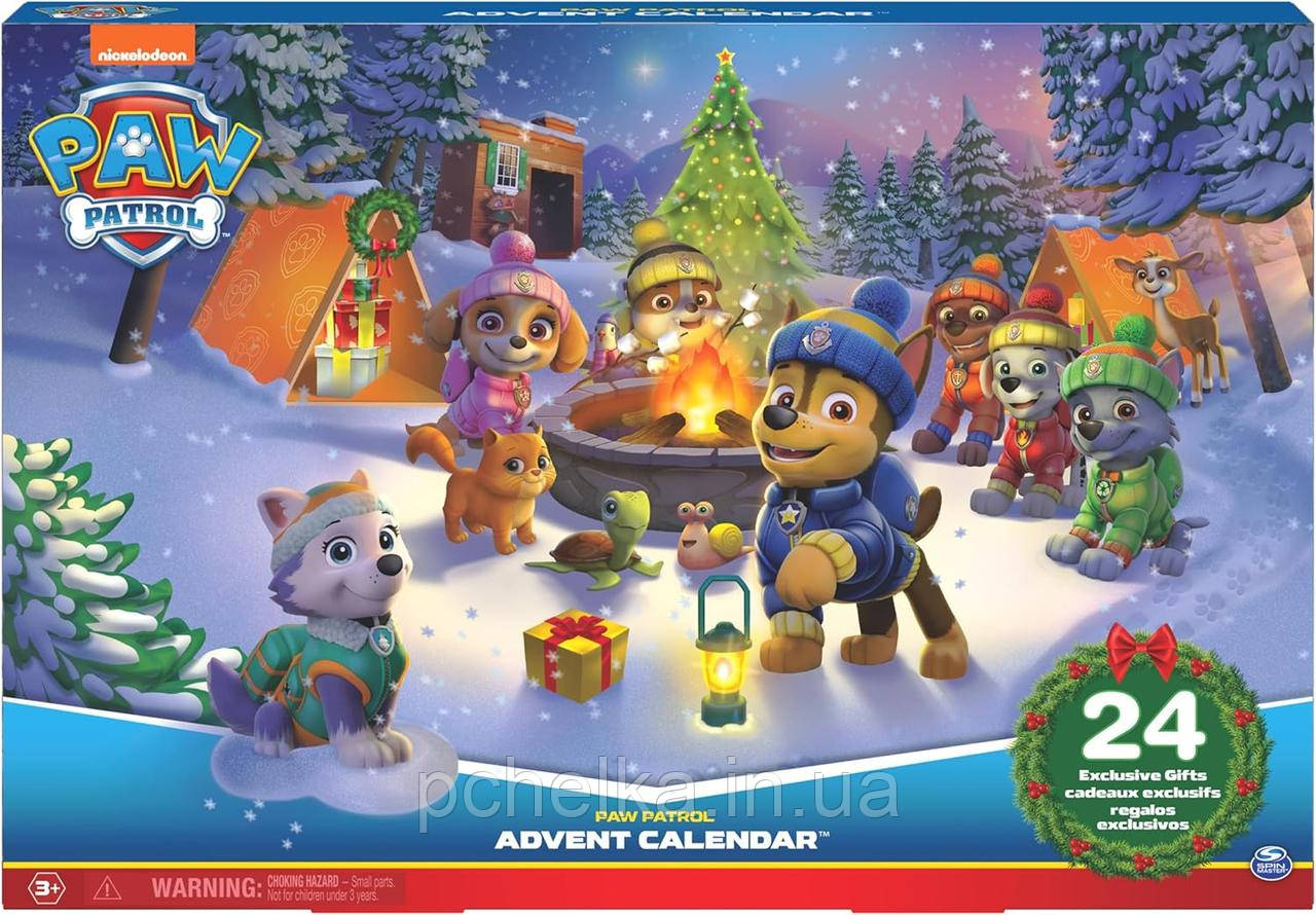 Ігровий набір Адвент-календар 2023 Різдвяний Щенячий патруль Paw Patrol Advent Calendar оригінал