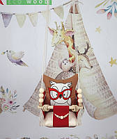 Підвісна гойдалка Розумна сова, фото 7