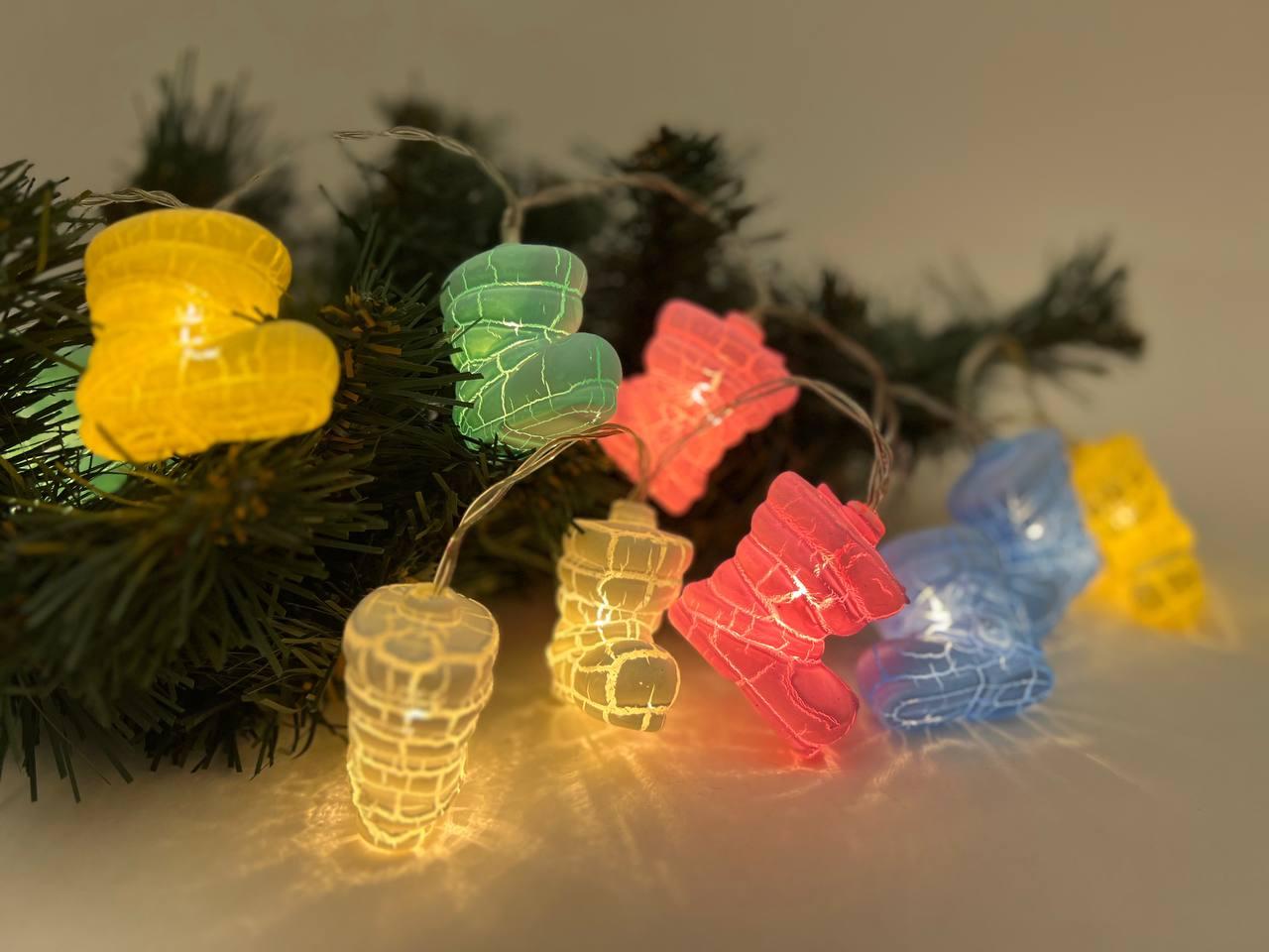 Новорічний ліхтарик гірлянда 120 см 10 градусів 5 см 60-14