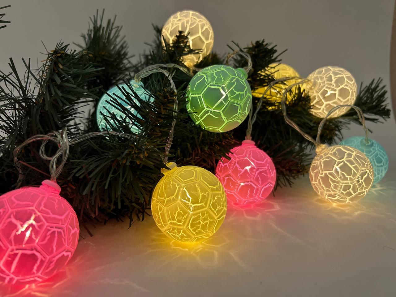 Новорічний ліхтарик гірлянда 115 см 10шарів 5 см 60-11