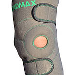 Наколінник MadMax MFA-295 Zahoprene Universal Knee Support Dark Grey/Green (1шт.), фото 4