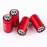 Захисні ковпачки на ніпель для Фольксваген Alitek Sports Red Volkswagen, 4 шт.